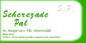 seherezade pal business card