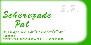 seherezade pal business card